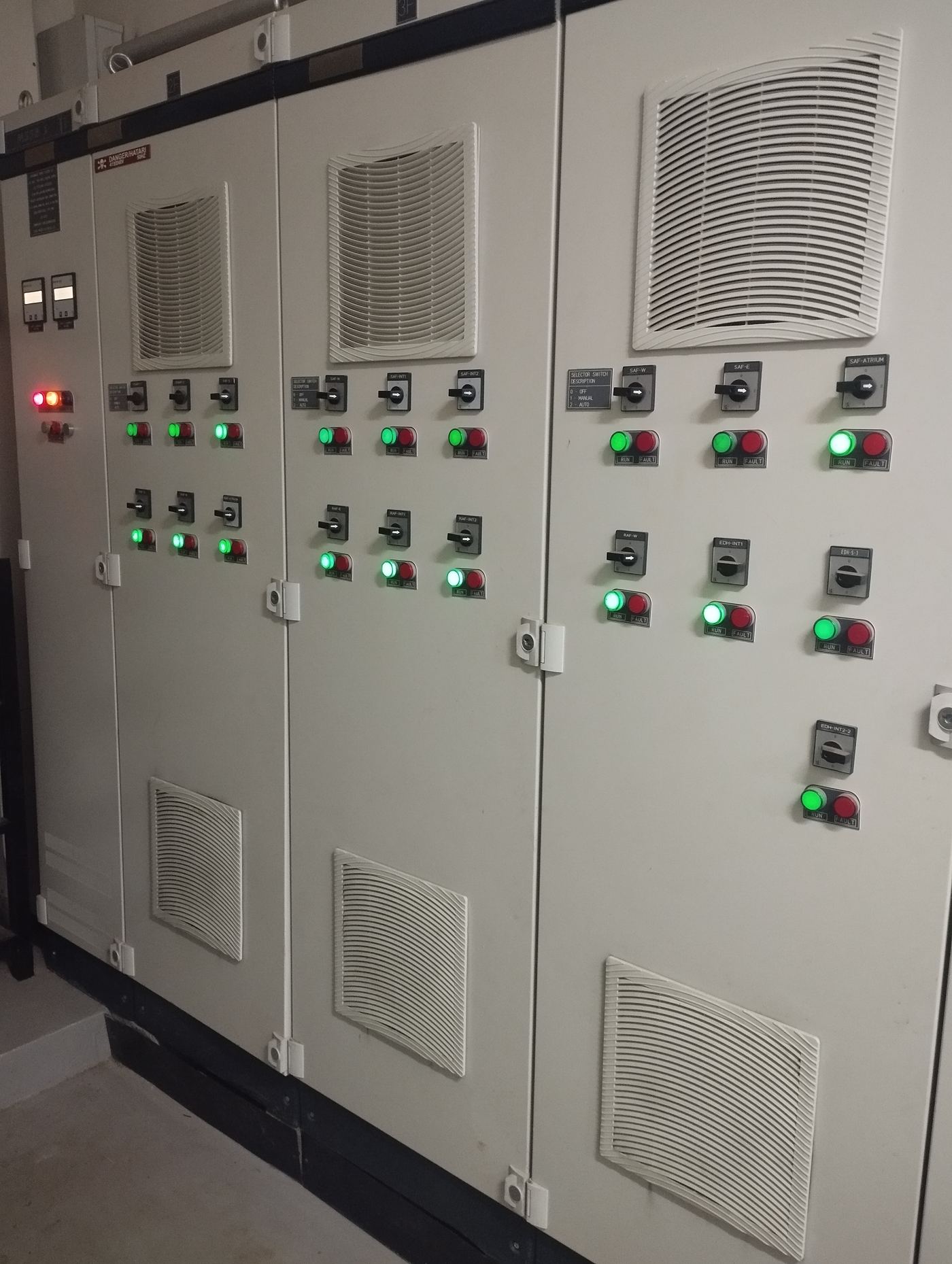 Switchboard and control panel